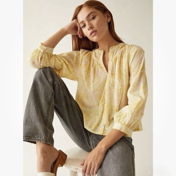 Billabong Dreamy Days Floral Button Up Large Cottagecore Hippie Boho Relaxed - Picture 1 of 10